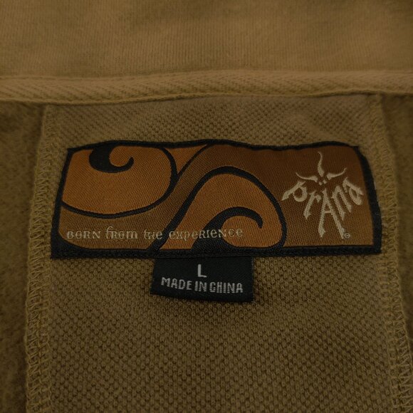 prAna Jacket Mens Large Brown Tan Full Zip Fleece Mock Neck Casual Outdoor Warm - Picture 3 of 11